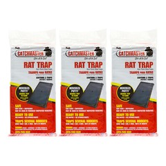 Rat Glue Trap ( 6 Traps ) Rat Mouse Lizard Snake Glue Traps Catchmaster 48R