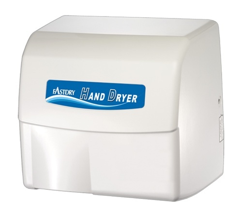 FastDry HK1800EA (110V/120V) Automatic Hand Dryer/White Metal Cover/Surface