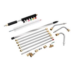 24″ Radiator Cleaning Wand With 25° Fan Nozzles +Pressure Washer Extension Wand