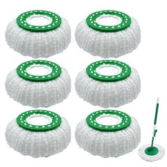 6 Pack Mop Head Replacement for Libman Tornado Spin Mop Reusable Microfiber S…
