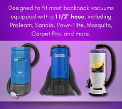 Commercial Backpack Vacuum Attachment Kit 1.5″ Hose ProTeam, Tennant, Powr-Flite