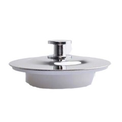 40mm Inner Dia Stainless Steel Sink Drain Cover Seal Plug Silver Tone 2Pcs