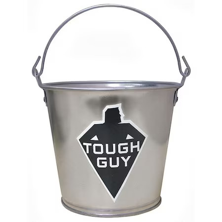 1/2 Gal Round Bucket, 6 In Dia, Silver, Galvanized Steel, 32Xe84