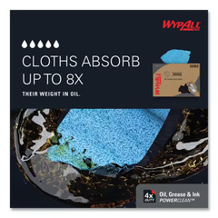 Oil, Grease and Ink Cloths, BRAG Box, 12.1 In. X 16.8 In., Blue, 180/Box