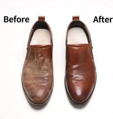 4-Piece Horsehair Shoe Brush Shine Kit, Shoe Polish Kit, Leather Shoes Boot