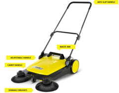 5.25 Gallon S 4 Twin Push Sweeper Lawn Walk Behind Outdoor Manual Push Durable