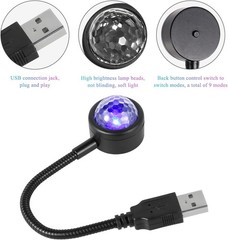 2 PCS USB Star Projector Night Light, Sound-Activated Adjustable Color: 2 PCS
