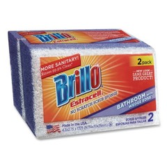 Brillo 21024 Estracell 4.5″ x 2.75″ Bathroom Sponge – Purple/White (12/CT) New