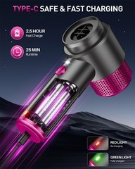 EYYA Handheld Cordless Car Vacuum Cleaner, 4-in-1 Portable Mini Grey Pink