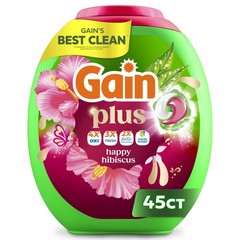 Gain Plus Flings Liquid Washing Detergent Pods, Gain’s 45 Count (Pack of 1)