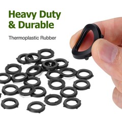 SmoTecQ 30 Pack Garden Hose Washers with Self-Locking Tabs – 3/4-inch, Black