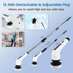 9-in-1 Electric Spin Scrubber: Cordless Cleaning Brush, Adjustable