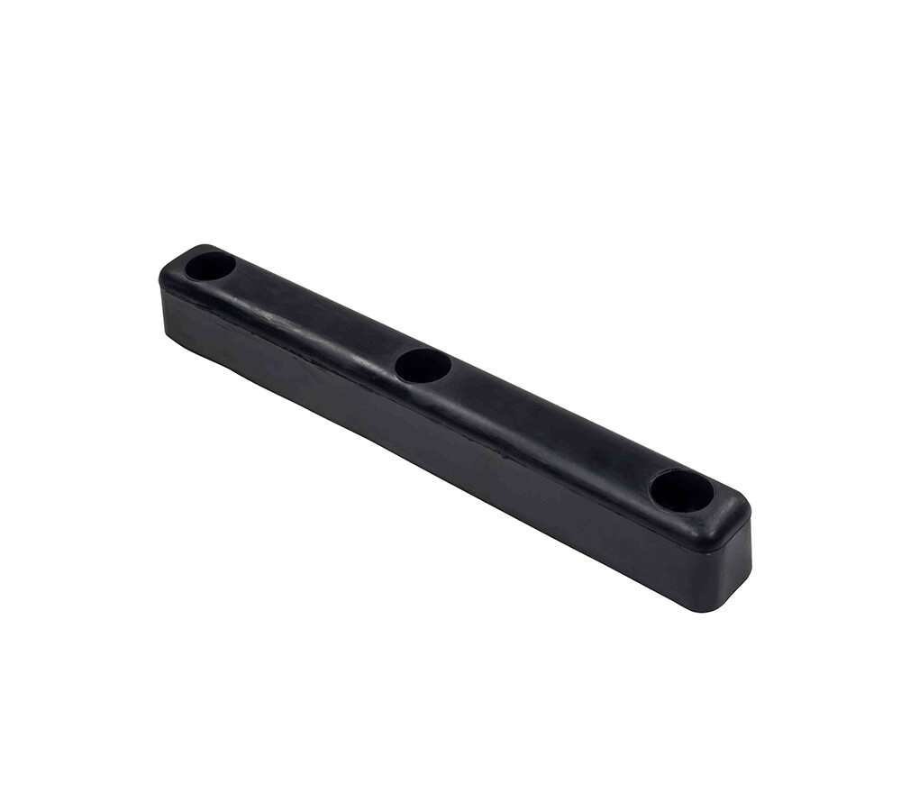 16″x2″x2″ Rectangular Rubber Dock Bumper with 3 Holes – Impact Resistant Molded