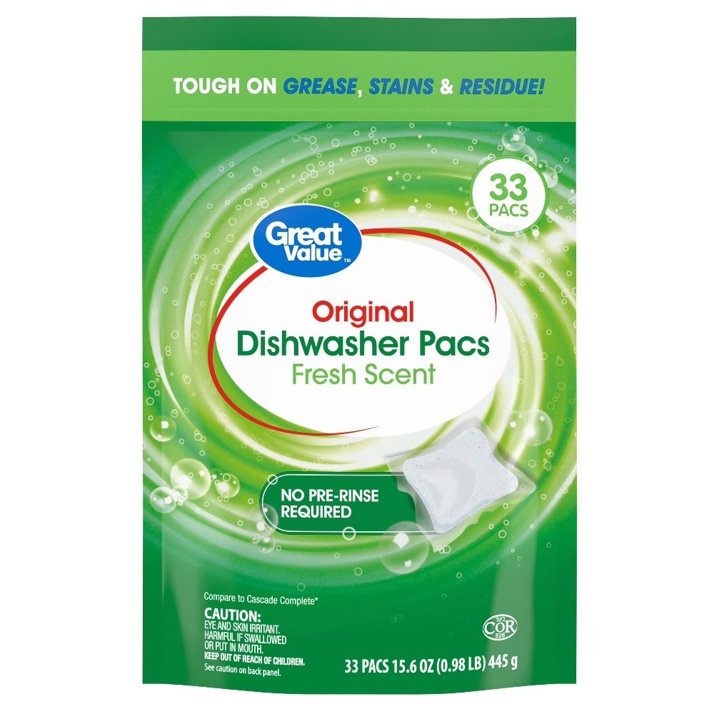 Original Dishwasher Pacs, Fresh Scent, 33 Count