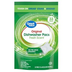 Original Dishwasher Pacs, Fresh Scent, 33 Count