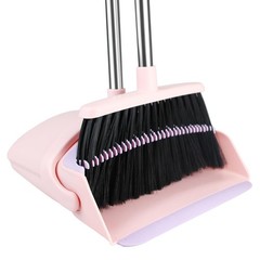 Bsklin Broom And Dustpan Set 52 Long Adjustable Handle Broom Dustpan Combo Set