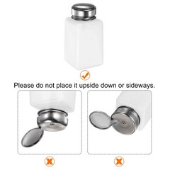 HARFINGTON Solvent Alcohol Dispensers 200ml(6.8oz) Push 6.8 Ounces, White