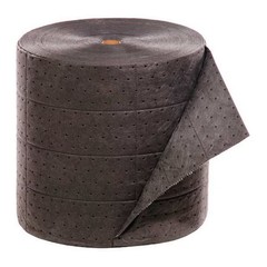 Pig Mat243 Sorbent Roll, 19 Gal, 15 In X 150 Ft, Universal, Gray, Polypropylene