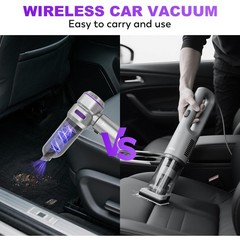KedeeSparkle Handheld Car Vacuum Cordless, 22000PA Strong Silver Purple