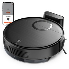 Robot Vacuum, 2 in 1 Vacuum and Mop Combo for Pet Owners: Strong Black