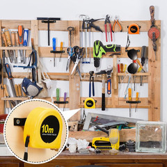 12 Pcs Tape Measure Clip Tape Measure Holder Bench Belt Universal Tool with Scre