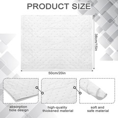 Oil Absorbent Pads for Garage, Home, and Basement 100 Pack, 15 x 19.7 Inch