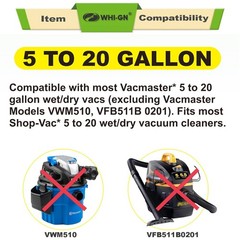 2 Pack Standard Cartridge Filter Replacement for Vacmaster VCFS,…