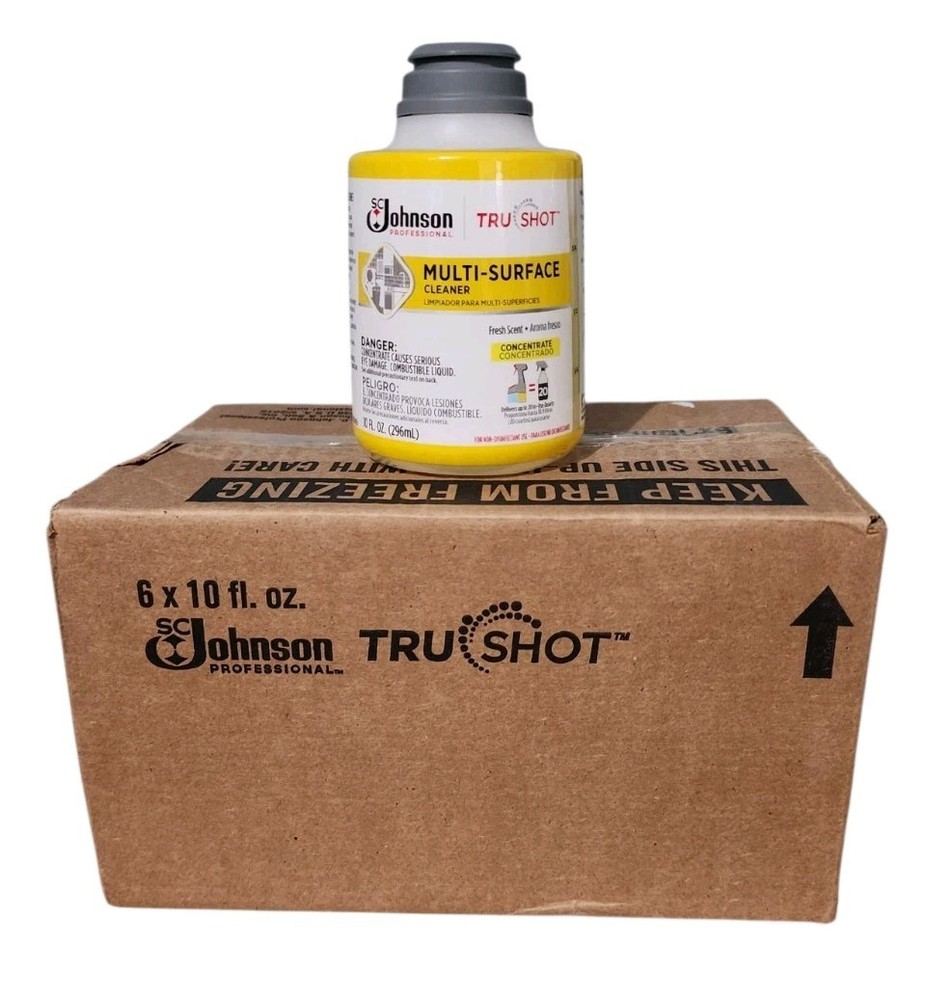 Johnson Professional Tru-shot Multi-surface Cleaner Concentrate New Box Of 6