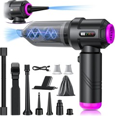 Cordless Vacuum Cleaner 22000PA Handheld 4-in-1 Rechargeable for Car Home Black