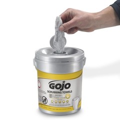 GOJO Hand and Surface Scrubbing Towels, Fresh 72 Count (Pack of 6), White
