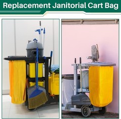 16 x 11 x 27 inch Replacement Janitorial Cleaning Cart Bag High Capacity