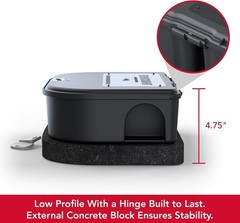 1 EZ SECURED Rat Rodent Control Bait Box Weighted Tampor Proof Station 1 Key