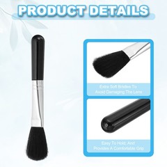 Camera Dusting Brush, Multifunction Cleaning Brush Len Pen,10 Pcs Black