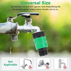 20 Pieces plastic water hose quick connect 3/4 inch, Black and Green