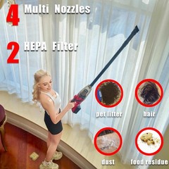 PMLYQ Cordless Vacuum Cleaner for Milwaukee Battery,Wireless Handheld Red
