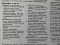 Hospital grade Disinfectant 1/2 Gal Makes 32 Gallons see pics Label Information