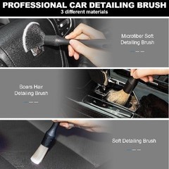 Car Interior Detailing Kit, Car Cleaning Kit Interior, Including 7Pcs Auto Detai