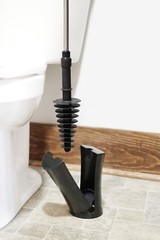ToiletShroom® Revolutionary Toilet Plunger Plus Squeegee for Clogs by TubShroom