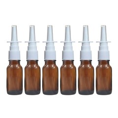 30ml 6PCS /1 Ounce Amber Glass Empty Nasal Sprayers Bottle amber