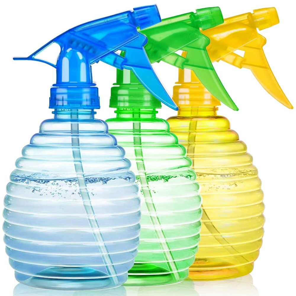 Spray Bottles – 3 Pack, 16 oz – Mist/Stream, Bright Colors, Sturdy, Leak…