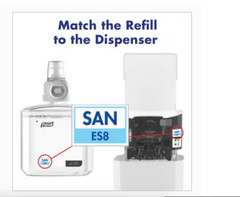 GOJO ES8 Purell Healthcare Advanced Hand Sanitizer 1200 mL Refill Bottle 2/case