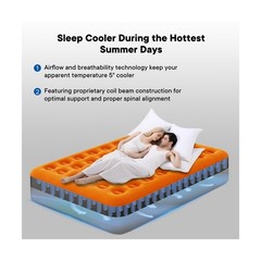 Luxchoice Air Mattress Queen with Cordless Rechargeable Air Pum… USA FAST SHIP
