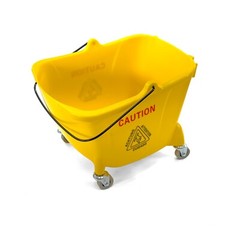 Mop Bucket 25 Quart | Side Press Wringer | 4 Wheels 2″ | Yellow