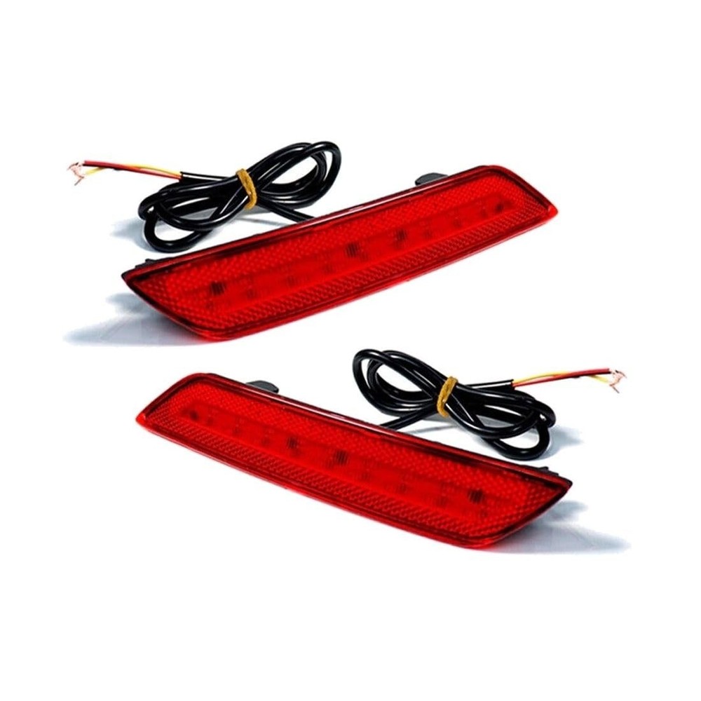 Rear Bumper Reflector Brake Signal Tail Light Red 2Pcs Honda Civic 13-15