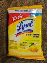 Free Shipping Lysol To Go Disinfecting Wipes Lemon Lime Scent, 15 Ct. Pack of 6