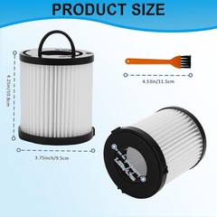 Podoy DCF-21 Vacuum Filter Compatible with Eureka Airspeed /, black, white
