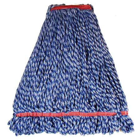 GOLDEN STAR AWM66MB-3PK 1.25 in Wet Mop, Blue, PK3, AWM66MB-3PK