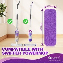 Orighty Reusable Mop Pads for Swiffer PowerMop, 10 Pack Power Mop Pads Refill…
