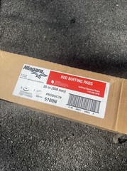 Niagara 20″ Red Buffer Pads 5100N 175 to 600 RPM 4 ea. New