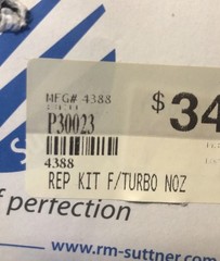 Suttner Repair kit 4388 Turbo Pressure Washer NOZZLE St-357.1 050 Germany NOS!
